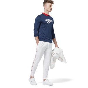 Reebok Classic Football Polo Sweatshirt Herren - Navy - DE 692-DJL